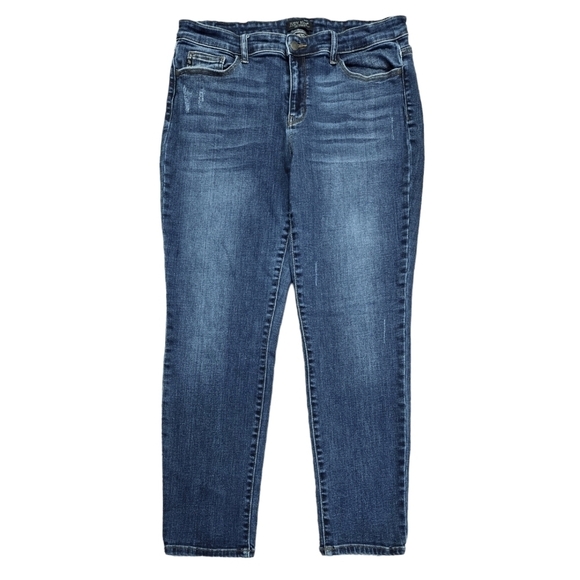 Judy Blue Tapered Slim Fit Jeans Dark Wash Stretch Mid Rise JB82128DK - Picture 1 of 9